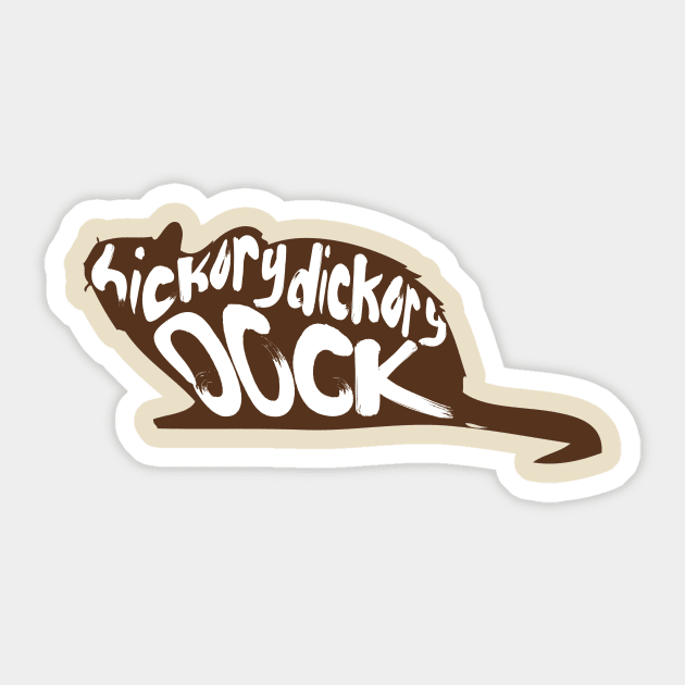 Hickory Dickory Dock Sticker by elixandre